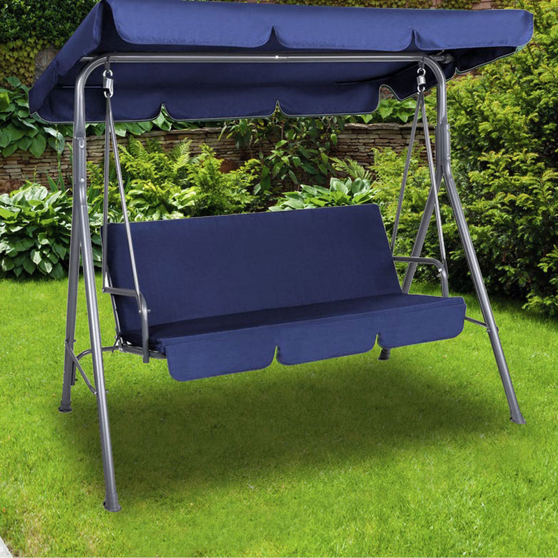 Milano Outdoor Swing Bench Seat Chair Canopy Furniture 3 Seater Garden Hammock