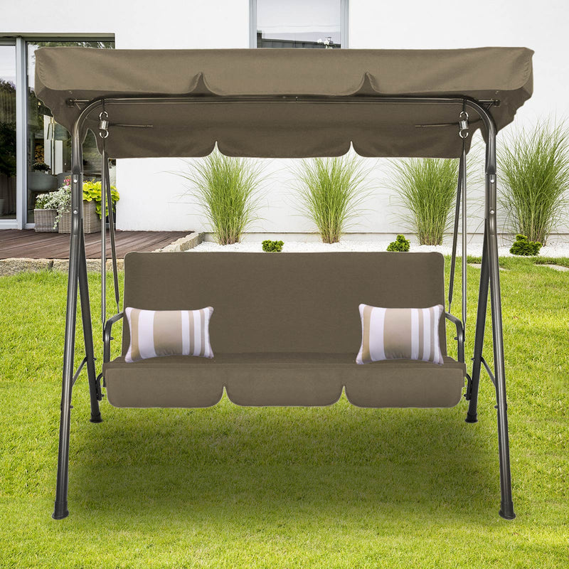 Milano Outdoor Swing Bench Seat Chair Canopy Furniture 3 Seater Garden Hammock