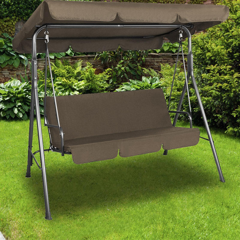 Milano Outdoor Swing Bench Seat Chair Canopy Furniture 3 Seater Garden Hammock