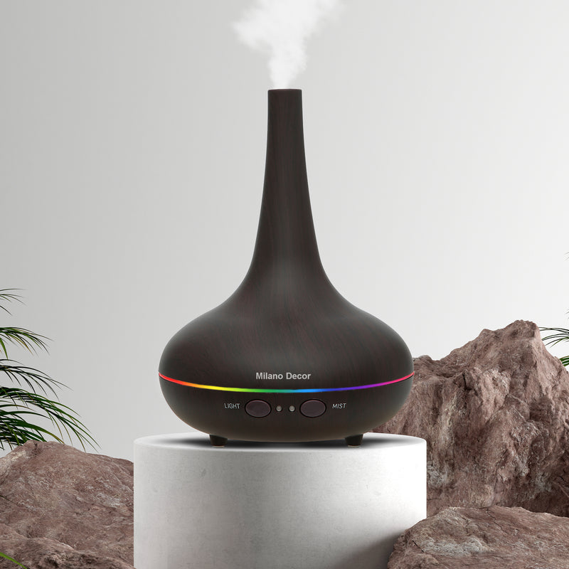 Essential Oil Diffuser Ultrasonic Humidifier Aromatherapy LED Light 200ML 3 Oils