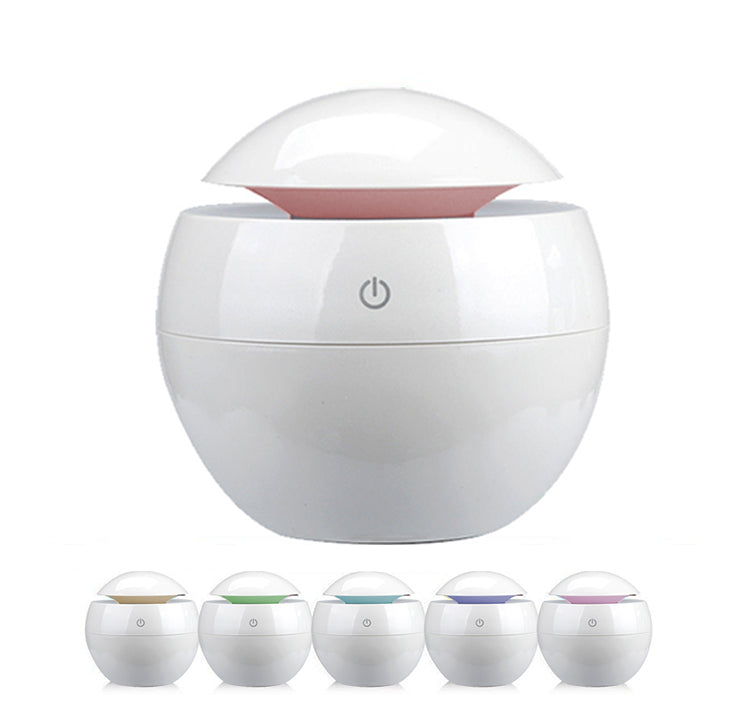 Milano Ultrasonic USB Diffuser with 10 Aroma Oils Humidifier LED Light 130ml