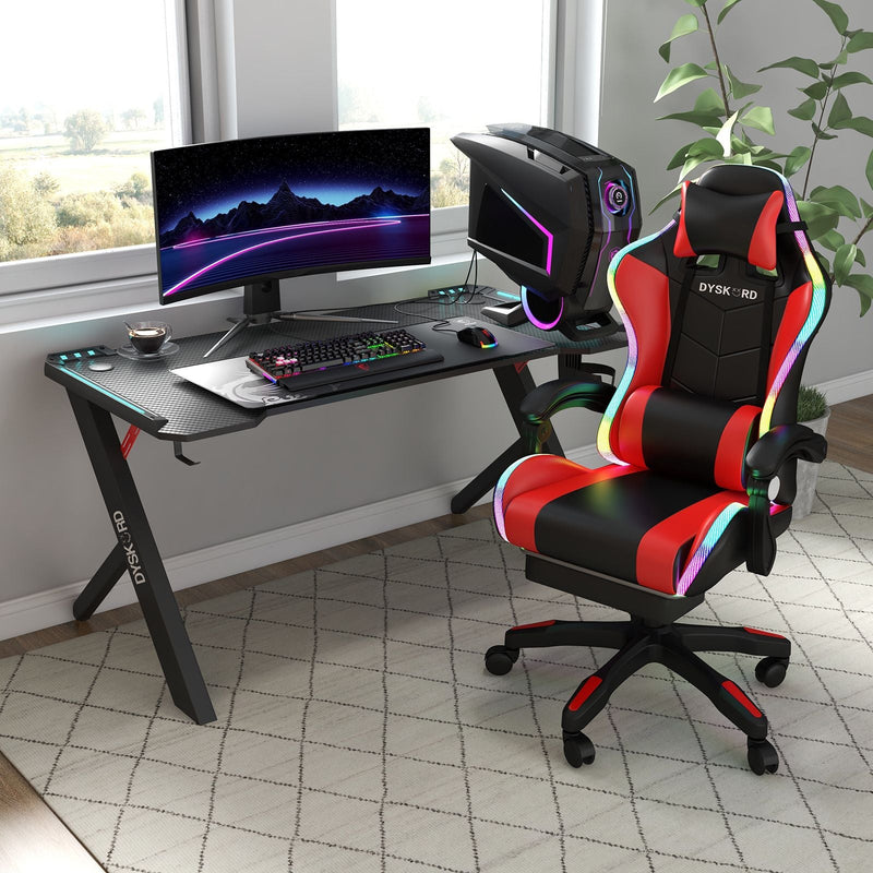 Dyskord Gaming Chair And Dyskord Desk Gaming Package Set