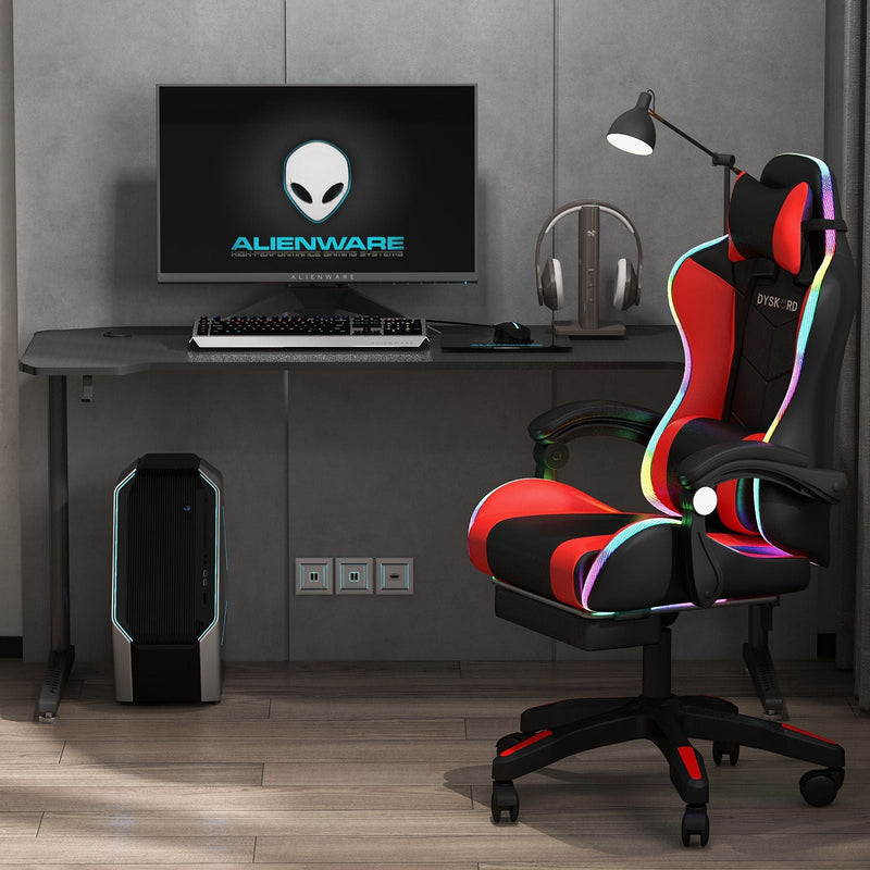 Dyskord Gaming Chair And Dyskord Adjustable Desk Gaming Package Set