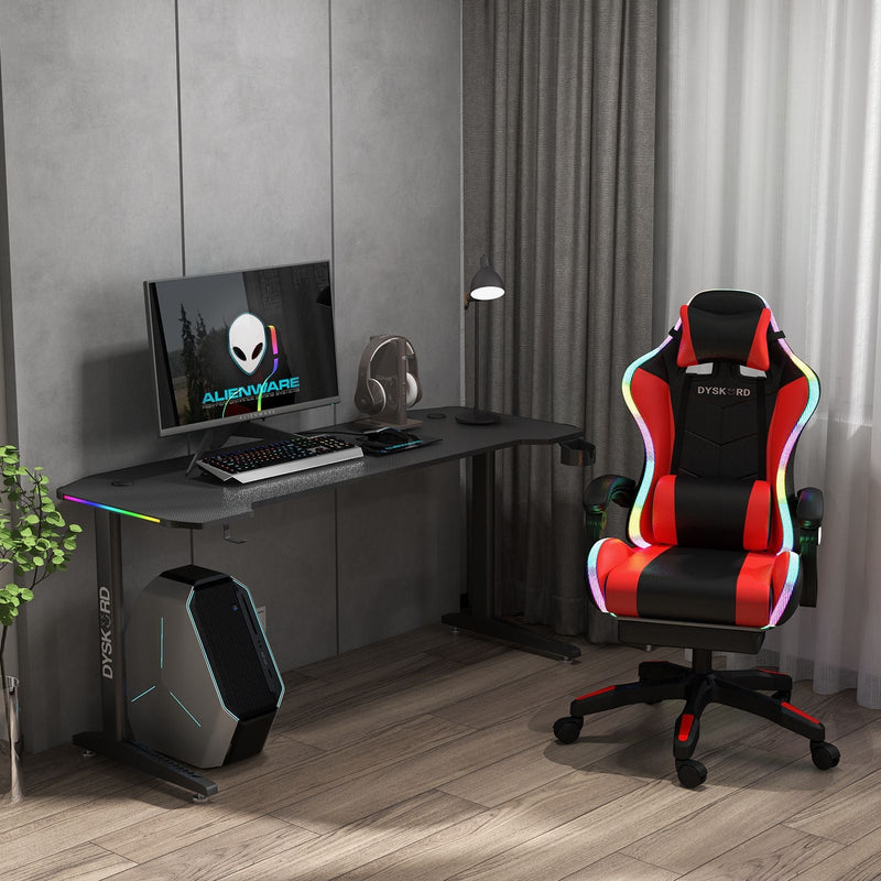 Dyskord Gaming Chair And Dyskord Adjustable Desk Gaming Package Set