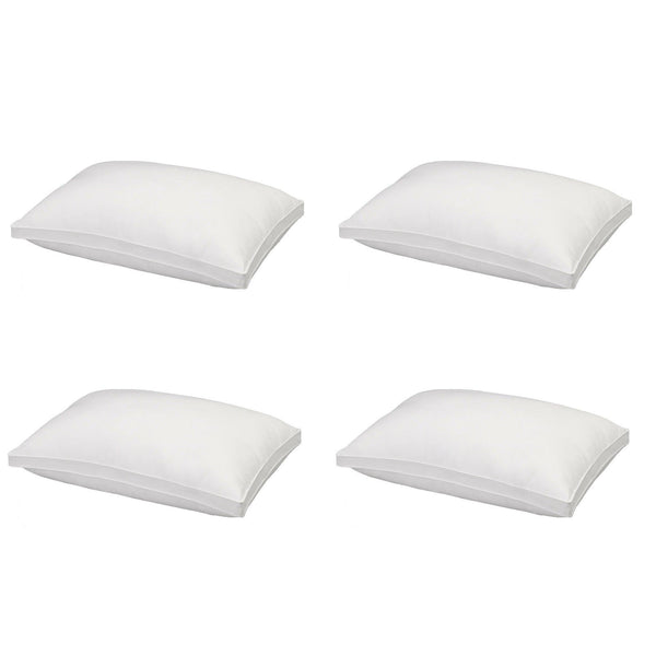 4 x Royal Comfort Luxury Bamboo Blend Gusset Pillows  4cm Gusset Support