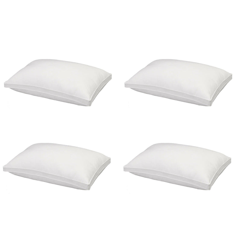 4 x Royal Comfort Luxury Bamboo Blend Gusset Pillows  4cm Gusset Support