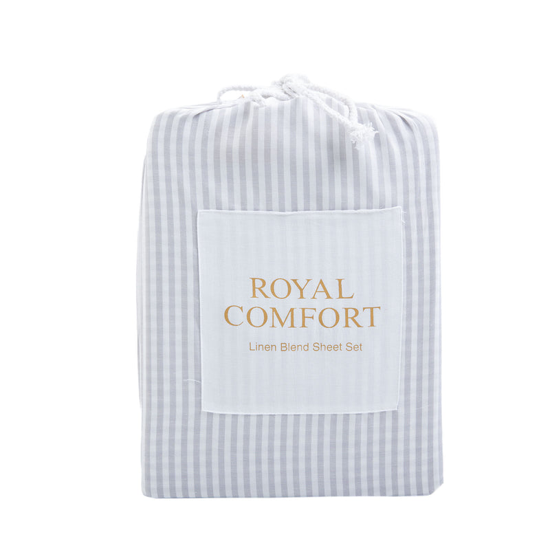 Royal Comfort Linen Bedding Set Linen Blend 4 Pce Sheet Set And Quilt Cover Set