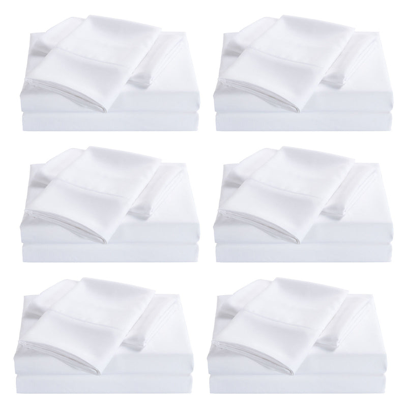 Royal Comfort 2000 Thread Count Original Bamboo Blend White Sheet Set 6 Pack