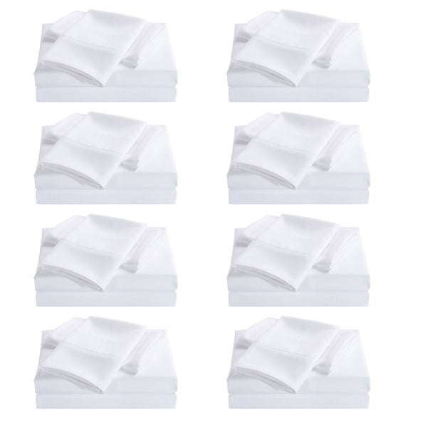 Royal Comfort 2000 Thread Count Original Bamboo Blend White Sheet Set 8 Pack