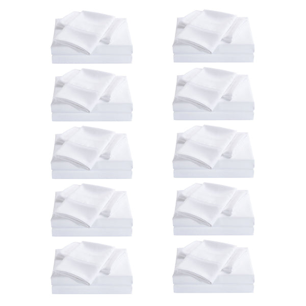 Royal Comfort 2000 Thread Count Original Bamboo Blend White Sheet Set 10 Pack