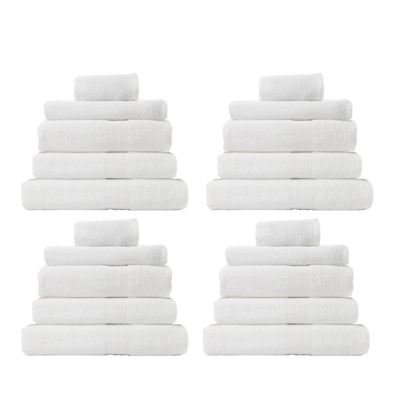 Royal Comfort 20 Piece Cotton Bamboo Towel Bundle Set 450GSM Luxurious Absorbent