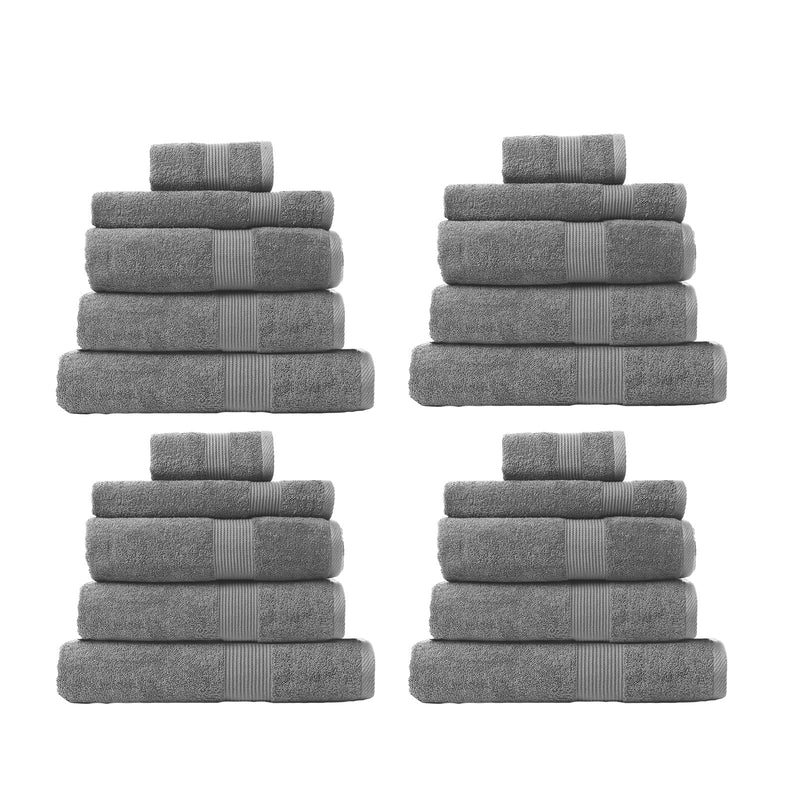 Royal Comfort 20 Piece Cotton Bamboo Towel Bundle Set 450GSM Luxurious Absorbent