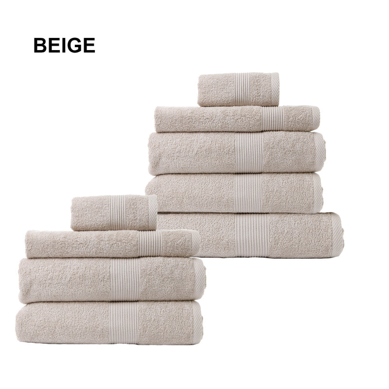 Royal Comfort 9 Piece Cotton Bamboo Towel Bundle Set 450GSM Luxurious Absorbent