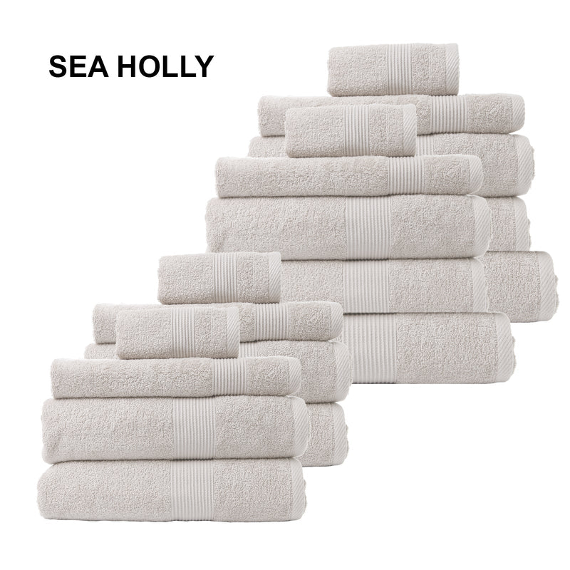 Royal Comfort 18 Piece Cotton Bamboo Towel Bundle Set 450GSM Luxurious Absorbent