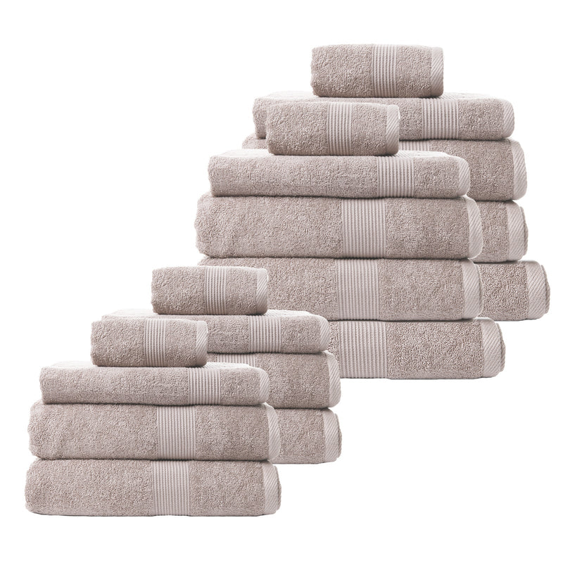 Royal Comfort 18 Piece Cotton Bamboo Towel Bundle Set 450GSM Luxurious Absorbent