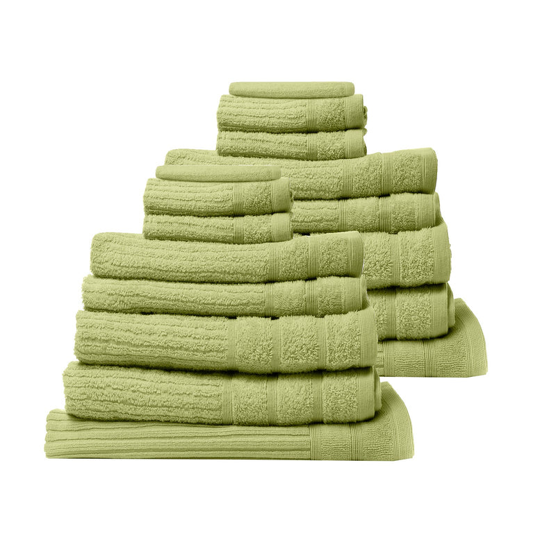 Royal Comfort 16 Piece Egyptian Cotton Eden Towel Set 600GSM Luxurious Absorbent