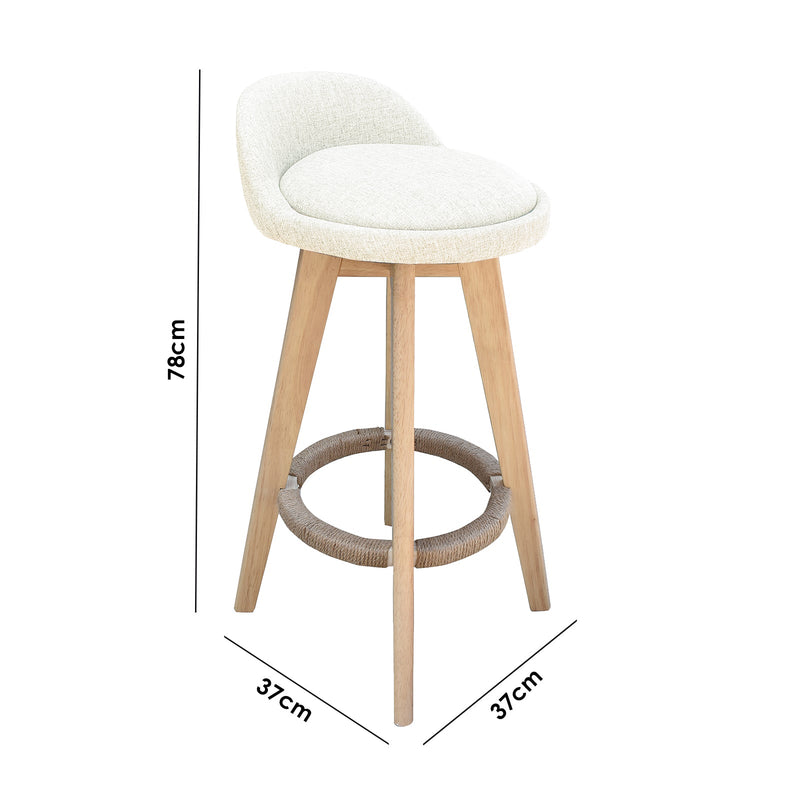 Milano Decor Phoenix Barstool Cream Chairs Kitchen Dining Chair Bar Stool