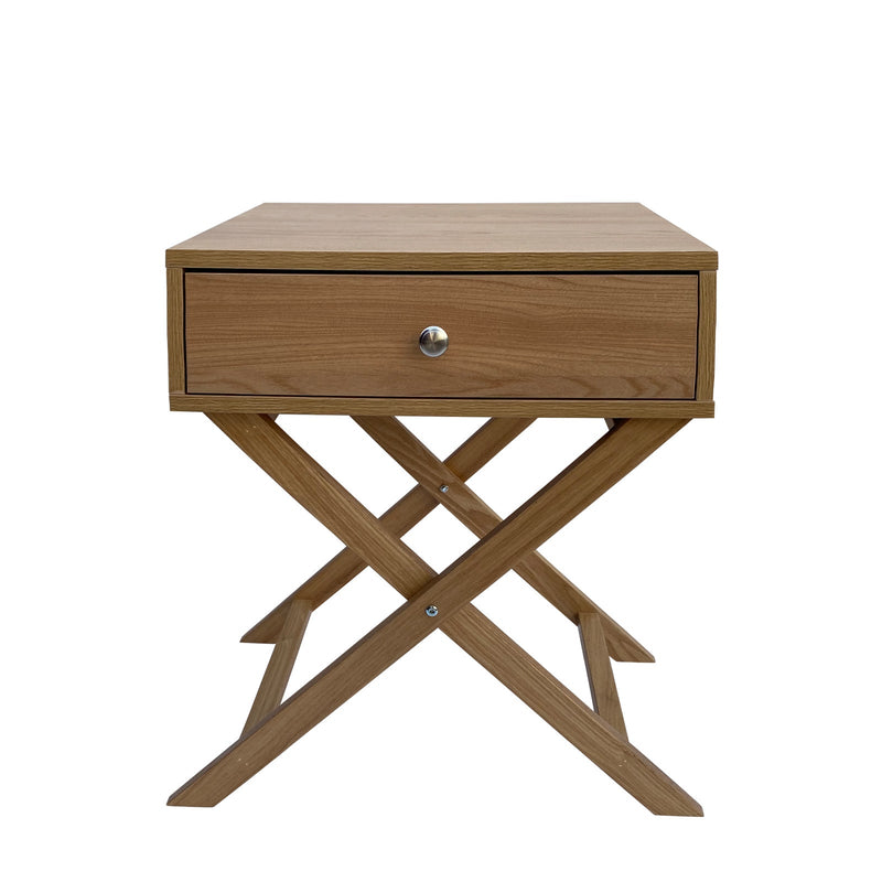 Milano Decor Bedside Table Surry Hills Oak Storage Cabinet Bedroom