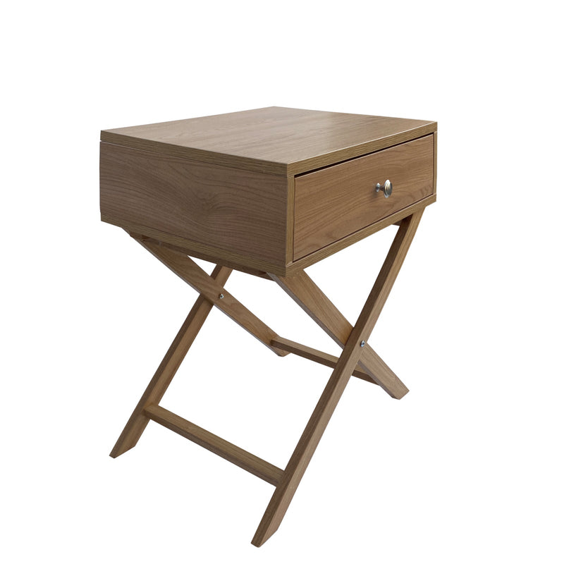 Milano Decor Bedside Table Surry Hills Oak Storage Cabinet Bedroom